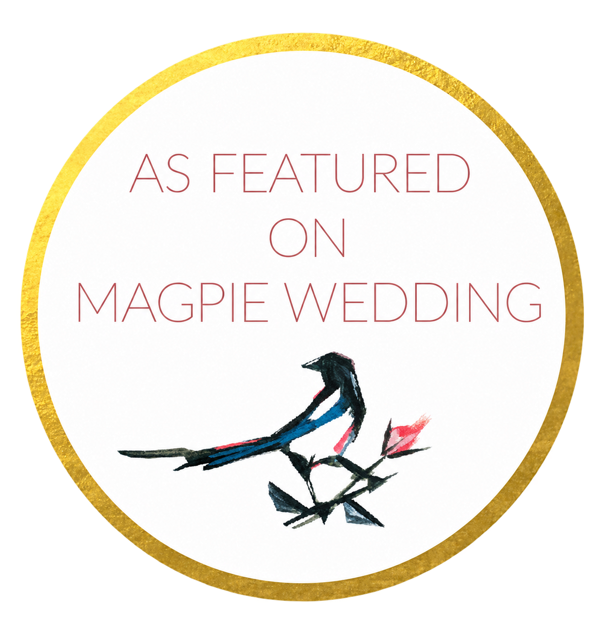 As featured on Magpie Wedding badge